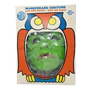 VTG Ben Cooper Frankenstein Masquerade Halloween Costume Nite-Owl Bright in Box
